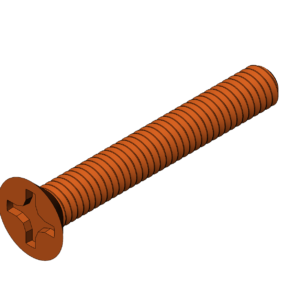 Metric M6  Flat Head Phillips Bolt