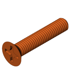 Metric M8  Flat Head Phillips Bolt