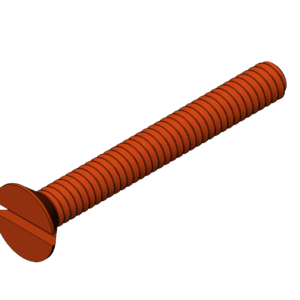 Imperial 1/4"  Flat Head Slotted Bolt