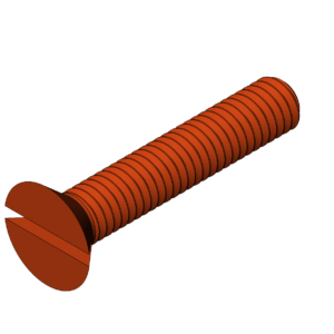 Imperial 3/8"  Flat Head Slotted Bolt