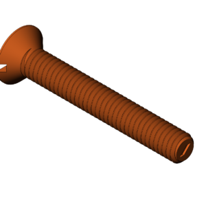 Metric M6  Flat Head Slotted Bolt