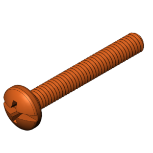 Metric M6  Rounded Head Combination Bolt