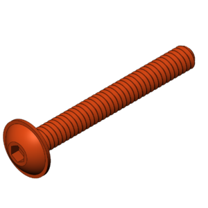 Imperial 1/4"  Rounded Head Flanged Bolt