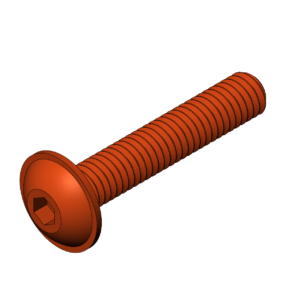 Imperial 3/8"  Rounded Head Flanged Bolt