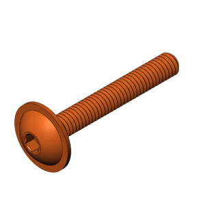 Metric M6  Rounded Head Flanged Bolt EW