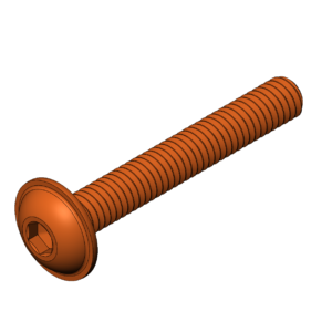 Metric M6  Rounded Head Flanged Bolt