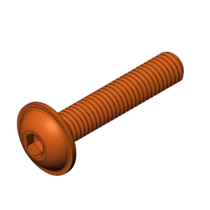 Metric M8  Rounded Head Flanged Bolt