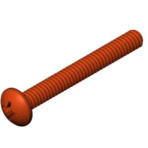 Imperial 1/4"  Rounded Head Phillips Pan Head Bolt