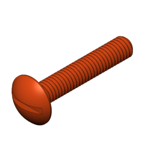 Imperial 3/8"  Rounded Head Slotted Bolt EW