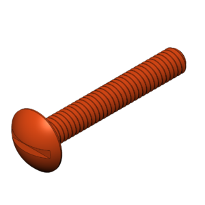 Imperial 5/16"  Rounded Head Slotted Bolt EW