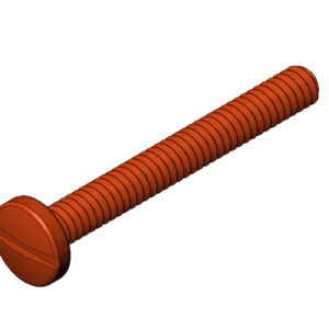 Imperial 1/4"  Rounded Head Slotted Pan Head Bolt