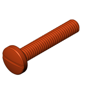 Imperial 3/8"  Rounded Head Slotted Pan Head Bolt