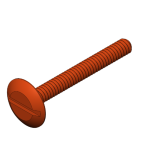 Imperial 1/4"  Rounded Head Slotted Bolt UW