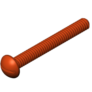 Imperial 1/4"  Rounded Head Slotted Bolt