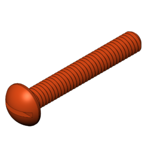 Imperial 5/16"  Rounded Head Slotted Bolt