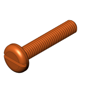 Metric M8  Rounded Head Slotted Bolt