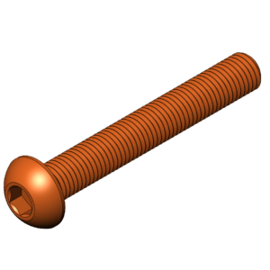 Metric M6  Rounded Head Cap Screw