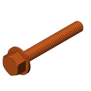 Metric M6  Serrated Flanged Hex Head Bolt