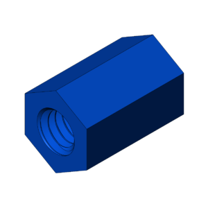 Imperial 1/4"  High Profile Hex Nut - Print Friendly