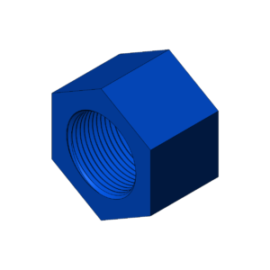 Imperial 11/16"  High Profile Hex Nut - Print Friendly