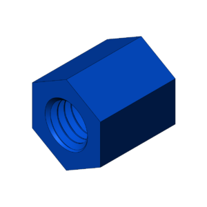Imperial 3/8"  High Profile Hex Nut - Print Friendly