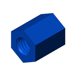 Imperial 5/16"  High Profile Hex Nut - Print Friendly