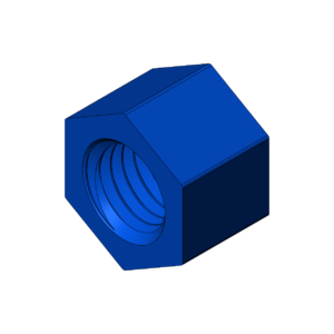 Imperial 5/8"  High Profile Hex Nut - Print Friendly