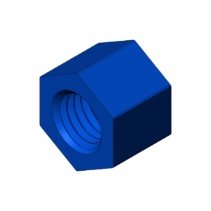 Imperial 9/16"  High Profile Hex Nut - Print Friendly