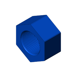 Imperial 1 1/2"  High Profile Hex Nut - Print Friendly