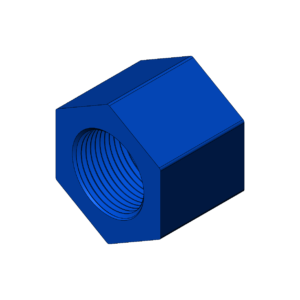 Imperial 1 1/4"  High Profile Hex Nut - Print Friendly