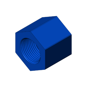 Imperial 1 1/8"  High Profile Hex Nut - Print Friendly