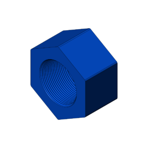 Imperial 2"  High Profile Hex Nut - Print Friendly