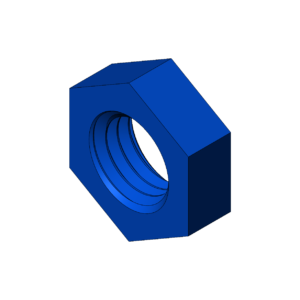 Imperial 9/16"  Thin Profile Hex Nut - Print Friendly
