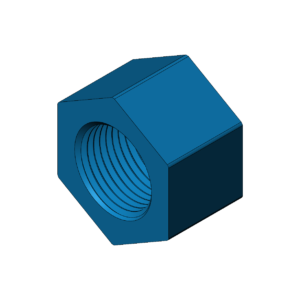 Metric M18  High Profile Hex Nut - Print Friendly