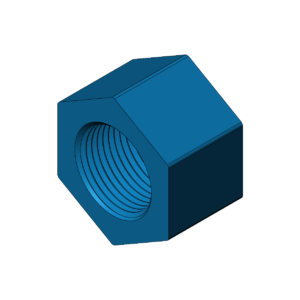 Metric M20  High Profile Hex Nut - Print Friendly