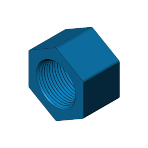 Metric M22  High Profile Hex Nut - Print Friendly