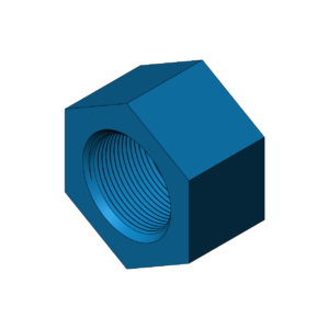 Metric M30  High Profile Hex Nut - Print Friendly