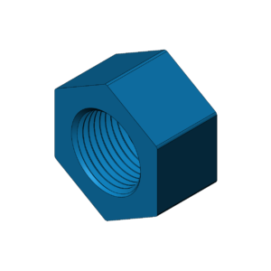 Metric M36  High Profile Hex Nut - Print Friendly