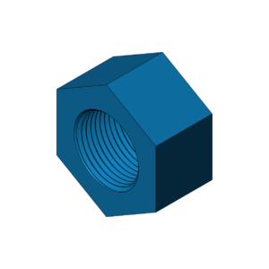 Metric M42  High Profile Hex Nut - Print Friendly