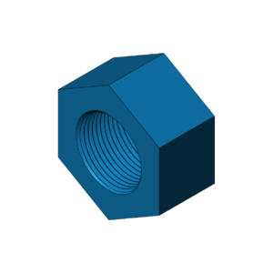 Metric M48  High Profile Hex Nut - Print Friendly