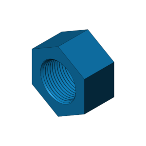 Metric M60  High Profile Hex Nut - Print Friendly