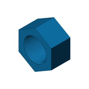 Metric M72  High Profile Hex Nut - Print Friendly