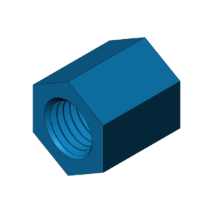 Metric M7  High Profile Hex Nut - Print Friendly