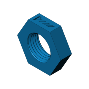 Metric M10  Thin Profile Hex Nut - Print Friendly
