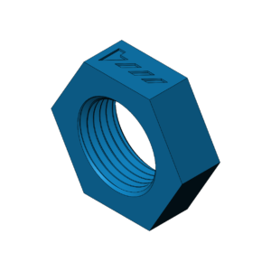 Metric M18  Thin Profile Hex Nut - Print Friendly
