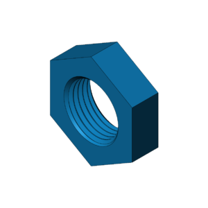 Metric M14  Thin Profile Hex Nut - Print Friendly