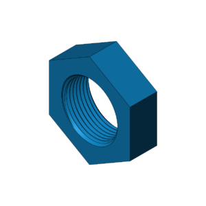 Metric M16  Thin Profile Hex Nut - Print Friendly