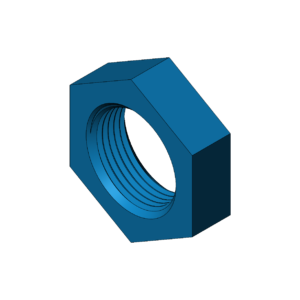 Metric M22  Thin Profile Hex Nut - Print Friendly