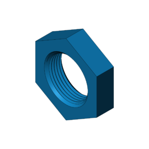 Metric M24  Thin Profile Hex Nut - Print Friendly