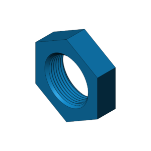 Metric M27  Thin Profile Hex Nut - Print Friendly